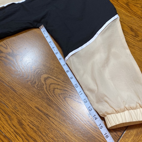 ZYIA Active Jacket Lightweight Netted Lining Color Block Tan/White/Black Size L - Picture 8 of 15